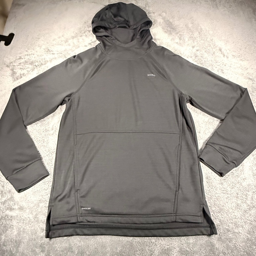 Skora Mens Quick-Dry Performance Hoodie Charcoal Grey Activewear Medium M‎